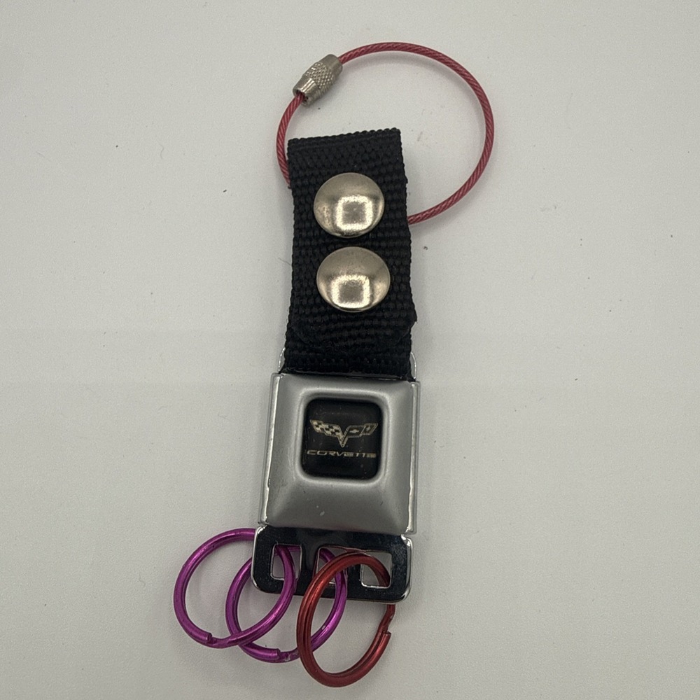 Chevy Corvette Buckle Down Key Holder Made In Usa Rare Key Chain USA GM